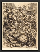Albert Besnard, The Accident (L'accident), French, 1849 - 1934, 1900, etching in black on Van