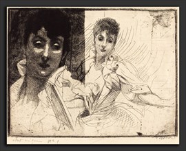 Albert Besnard, Madeleine Lemaire, French, 1849 - 1934, 1900, etching and aquatint on laid paper