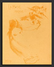 Abel-Truchet, La Muse malade, French, 1857 - 1919, c. 1900, lithograph in brown on light brown wove