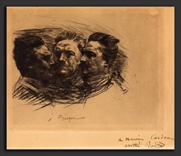 Auguste Rodin (French, 1840 - 1917), Henri Becque, 1885, drypoint