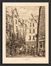 Charles Meryon (French, 1821 - 1868), La Rue Pirouette aux halles, Paris (Pirouette Street, Near