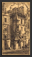 Charles Meryon (French, 1821 - 1868), Tourelle de la Rue de la Tixéranderie, Paris (House with a