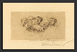 Jean-Louis-Ernest Meissonier (French, 1815 - 1891), Les Amateurs, drypoint on wove paper