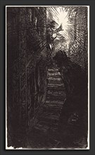 Auguste LepÃ¨re, Escalier sculpte rue Boutebrie, French, 1849 - 1918, published 1901, wood