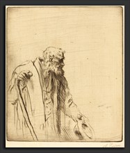 Alphonse Legros, Beggar (Un mendiant), French, 1837 - 1911, drypoint