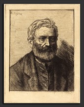 Alphonse Legros, Victor Hugo, 1st plate, French, 1837 - 1911, etching and drypoint