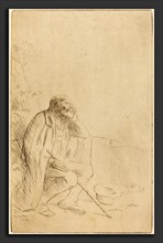 Alphonse Legros, Day-dream (Le reveur), French, 1837 - 1911, drypoint