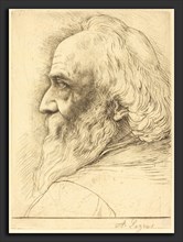 Alphonse Legros, Self-Portrait, 12th plate, French, 1837 - 1911, etching? and drypoint retouched