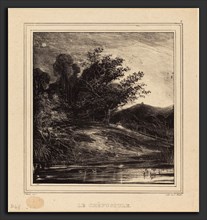 Paul Huet (French, 1803 - 1869), Le Crépuscule, 1829, lithograph on wove paper