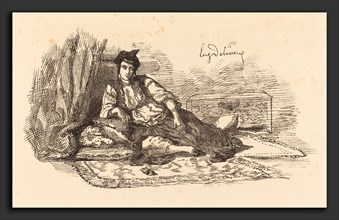 EugÃ¨ne Delacroix (French, 1798 - 1863), Jewish Woman of Algiers  (Juive d'Alger et une rue Ã