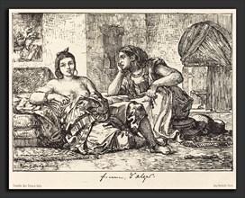 EugÃ¨ne Delacroix (French, 1798 - 1863), Femmes d'Alger, 1833, lithograph on laid japan paper