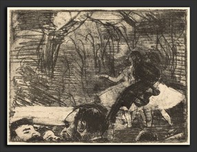 Edgar Degas (French, 1834 - 1917), On Stage (Sur la scÃ¨ne (3e planche)), 1877, soft-ground etching