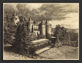 Auguste Boulard (French, 1852 - after 1912), ChÃ¢teau on a Rise, probably 1877, etching in black on