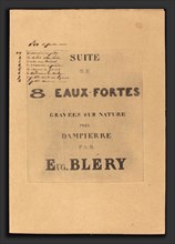 EugÃ¨ne Bléry (French, 1805 - 1887), 8 Eaux-Fortes Gravées sur Nature, published 1849, portfolio of