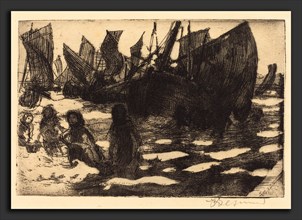 Albert Besnard (French, 1849 - 1934), Small Fishing Boats of Berck (Petites PÃªcheuses de Berck),