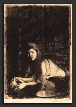 Albert Besnard (French, 1849 - 1934), Woman with a Vase (La femme au vase), 1894, etching and