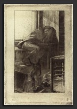 Albert Besnard (French, 1849 - 1934), The Roman Studio (L'Atelier de Rome), 1885, etching and
