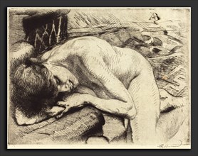 Albert Besnard (French, 1849 - 1934), Model Asleep on the Floor (Le modÃ¨le endormi Ã  terre),