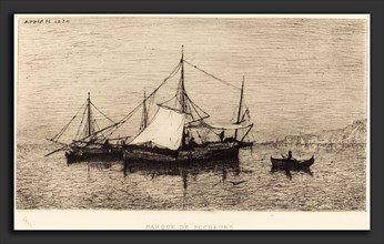 Adolphe Appian (French, 1818 - 1898), Barque de Pecheurs, 1874, etching on laid paper