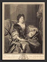 Pierre Drevet after Nicolas de Largillierre (French, 1663 - 1738), Marie de Laubespine, engraving