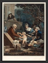 Philibert-Louis Debucourt (French, 1755 - 1832), Les Plaisirs paternels (Paternal Pleasures), c.