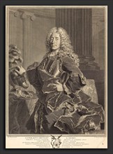 FranÃ§ois Chereau I after Hyacinthe Rigaud (French, 1680 - 1729), Conradus Detleu von Dehn,