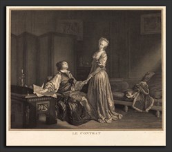 Maurice Blot after Jean-Honoré Fragonard (French, 1753 - 1818), Le Contrat, engraving