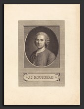 Augustin de Saint-Aubin after Maurice-Quentin de La Tour (French, 1736 - 1807), J.J. Rousseau,