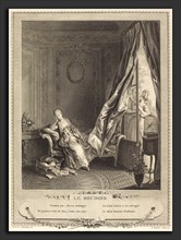 Pierre Maleuvre after Sigmund Freudenberger (French, 1740 - 1803), Le boudoir, etching and