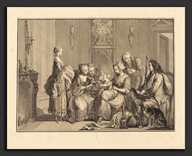 Joseph de Longueil after Charles Eisen (French, 1730 - 1792), Le belle nourrice, etching and