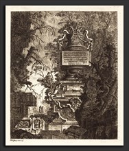 Jean-Laurent Legeay (French, c. 1710 - after 1788), Frontispiece for "Fountains", 1768, etching