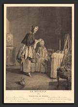 Jacques-Philippe Le Bas after Jean Siméon Chardin (French, 1707 - 1783), Le neglige, ou la toilette