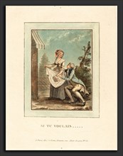 Louis Le Coeur after Nicolas Lavreince (French, active c. 1784 - 1825), Si tu voulais, color