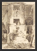 after Jean-Honoré Fragonard, Le muletier, etching