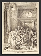 Gabriel Jacques de Saint-Aubin (French, 1724 - 1780), The Death of Tancred [left], 1760, etching