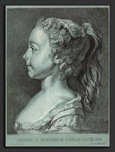 Louis-Marin Bonnet after Carle Van Loo (French, 1736 - 1793), Marie-Rosalie Vanloo, c. 1764, chalk