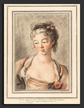 Louis-Marin Bonnet after FranÃ§ois Boucher (French, 1736 - 1793), Bust of a Young Woman Looking