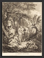 Pierre-Alexandre Aveline after FranÃ§ois Boucher (French, probably 1702 - 1760), La Bonne Aventure,