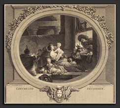 Nicolas Delaunay after Jean-Honoré Fragonard (French, 1739 - 1792), L'heureuse fécondité, 1777,