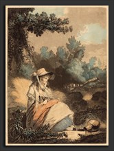 Philibert-Louis Debucourt (French, 1755 - 1832), Pauvre Annette, 1795, color aquatint and etching
