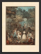 Philibert-Louis Debucourt (French, 1755 - 1832), La Noce au Chateau, 1789, color aquatint and