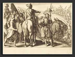 Jacques Callot (French, 1592 - 1635), The Troops on the March, c. 1614, engraving on laid paper