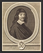 Jacques Lubin (French, c. 1659 - 1703 or after), René Descartes, engraving on laid paper