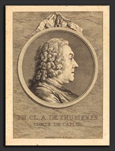 Charles-Nicolas Cochin II (French, 1715 - 1790), Ph.Cl.A. de Thubieres, Comte de Caylus, 1752,