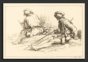 FranÃ§ois Boucher after Abraham Bloemaert (French, 1703 - 1770), Seated Shepherd Boys, published