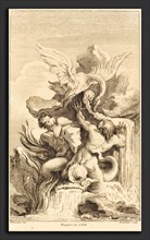 Pierre-Alexandre Aveline after FranÃ§ois Boucher (French, probably 1702 - 1760), Two Tritons and a