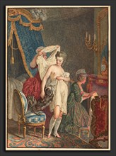 Nicolas Francois Regnault (French, 1746 - c. 1810), Le Lever, color stipple etching and etching