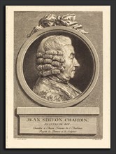 Jean Francois Rousseau (French, born c. 1740), Jean Baptiste Simeon Chardin, 1776, etching