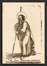 Jacques Stella (French, 1596 - 1657), Saint Matthias, woodcut