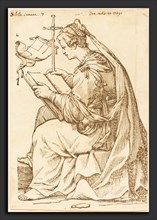 Jacques Stella (French, 1596 - 1657), Sibylla Cumana, 1625, woodcut